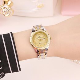 Wristwatches Gold Women Bracelet Watch Ladies Luxury Waterproof Full Steel Wrist Dress Quartz Relogio FeminionWristwatches