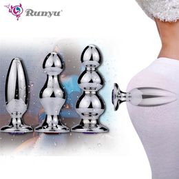 Runyu Adult Large Anal Sex Toys Huge Size Butt Plugs Prostate Massage For Men Female Anus Expansion Stimulator Big Anal Beads 220530