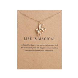 Necklace Unicorn Pendant Clavicle Chain