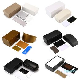 Wholesale-Sunglasses Cases Box Case For Eyeglasses Protective Eyewear Accessories Sunglasses Packaging Classic Brown Sunglasses Box