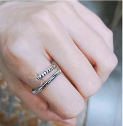 Diamond nail rings designer nails ring lover couple band jewelry 316 Titanium steel women mens love have classic 18k fashion acdessories wedding gift engagement