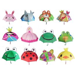 Cute Cartoon Children Umbrella an creative longhandled 3D ear modeling kids umbrella For boys girls Y200324