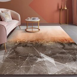 Carpets Nordic Light Luxury Living Room Large Area Carpet 3D Crystal Velvet Bedroom Rug Coffee Table Sofa Floor Mat Non-slip Entry