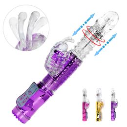 Telescopic Dildo Vibrator G-Spot Rabbit Clitoris Stimulator Vaginal Massager sexy Toys for Women Female Masturbation