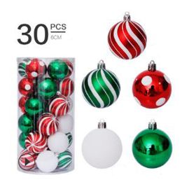30pcs Christmas Tree toys 6cm Decorations Ball Bauble Xmas Party Hanging Ball Ornaments Decorations for Home Year Navidad 201203