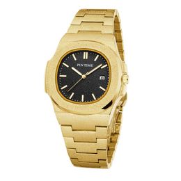 Wristwatches Wholesale Men Fashion Casual Dress Watch Frosted Case Quartz Gold Watches Luxury PP Design Sport Wristwatch Gift