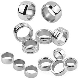 Foreskin Correct Glans Ring Stainless Steel Cockrings Male Penis Sleeve Rings Ball Stretcher Time Delay JJ Bondage Restraint BDSM Sex Toys for Men BB2-101