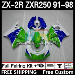 Body Kit For KAWASAKI NINJA ZXR-250 ZX 2R 2 R R250 ZXR 250 ZXR250 1991 1992 1993 1994 1995 1996 1997 1998 9DH.29 ZX-R250 ZX-2R ZX2R 91 92 93 94 95 96 97 98 Fairing green blue