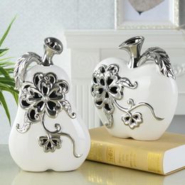 Decorative Objects & Figurines Modern Apple/Pear Minimalist Ceramic Crafts Hollow Flower & Miniatures Furnishing Articles Home Decoratio