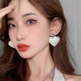 Dangle & Chandelierg 2022 Statement Cubic Mirror Heart Fashion Designers Earrings For Women Personality Etrendy New Jewellery Earings