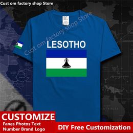 Kingdom of Lesotho LSO mens t shirts Country Custom Jersey Fans DIY Name Number High Street Fashion Loose Casual T shirt 220616gx