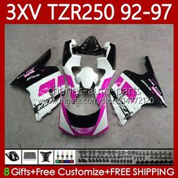 Body Kit For YAMAHA TZR250-R TZR250RR YPVS 3XV TZR250R 92-97 117No.129 TZR 250 TZR250 Black Pink R RS RR 1992 1993 1994 1995 1996 1997 TZR-250 92 93 94 95 96 97 OEM Fairing