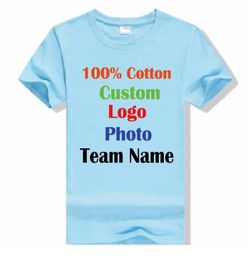 Camisetas masculinas seu próprio design de logotipo / imagem personalizada marca de imagem e mulher de camiseta diy algodão camiseta casual de manga curta
