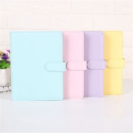 Pu Leather-proof A5 A6 Notebook Diary Schedule Diary Journal Binder Cute School Supplies Macaron Notebook 220401