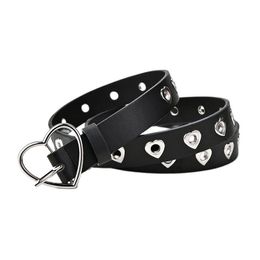 Belts Love Heart Metal Buckle Ladies Jeans Belt Fashion Heart-shaped Eyelet Hollow Dress BeltsBelts