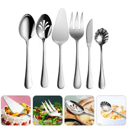 Flatware Sets Set/ 6Pcs Silverware Set Stainless Steel Cutlery For Home Kitchen Restaurant El Dishwasher Safe SilverFlatware