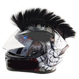 Motorcycle Helmets Lightweight Practical Tear Resistant Helmet Wig Sticker High Temperature Silk Mohawk Breathable For RidingMotorcycle