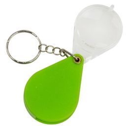 2022 Optical Instruments 10X Magnifying Glass Folding Magnifier Handheld Glass Lens Plastic Portable Keychain Loupe Green Orange