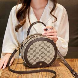 Purses sale Live broadcast new printed handbag women's Bag Messenger New sling one Shoulder foreign style small round bag