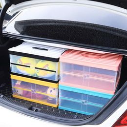 Car Organizer Foldable Storage Box With Lid Multi-purpose Container Practical For Home Bedroom Auto TD326