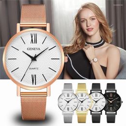 Wristwatches Ladies Watch Luxury Top Brand GENEVA Women's Watches Women Fashion Female Clock Unique Simple Designer Wristwatch Reloj