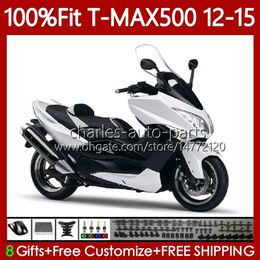 Injection Mould Fairings For YAMAHA TMAX-500 MAX-500 TMAX500 Pearl White 12 13 14 15 Body 113No.51 T MAX500 TMAX MAX 500 2012 2013 2014 2015 T-MAX500 12-15 OEM Bodywork