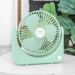 USB Desktop Fan Mini Personal Desk Cooler Cooling Silent Quiet 1200mAh Battery 3 Gears Portable Mini 360 for Office Home Table