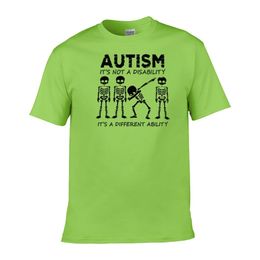 Arrival Men'S Fashion Skeleton Autism It's Not A Disability It's A Different Ability Men T-Shirt 220507