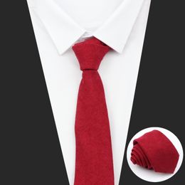 Brand Mens Tie Solid Colour Corduroy Super Soft Jacquard Necktie Accessories Daily Wear Cravat Wedding Party For Man