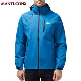 MANTLCONX Spring Waterproof Jacket Men Coat Outdoor Hooded Windbreak Mens Jacket Male Coat Autumn Fashion Clothing Brand 220808