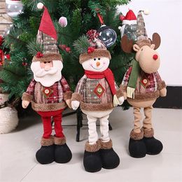 QIFU Telescopic Christmas Doll Merry Decor for Home Navidad Noel Ornaments Xmas Gifts Year Y201020