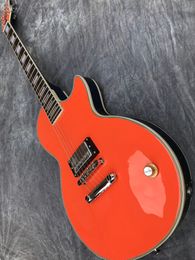 Electric guitar special-shaped 6-string orange body rosewood fingerboard single pickup silver accessories top guitar supp
