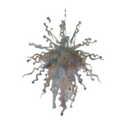 Art Glass Chandelier Hanging Lamp Colored Murano Style Glass Chandeliers Deco LED Light