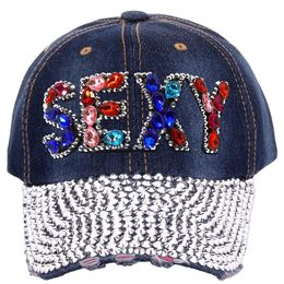 Rhinestone Baseball Cap Streetwear Bling SEXY Summer Cotton Hat Travel Outdoor Visors Caps Fashion Casual Simple Baseball hats