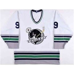 C26 Nik1 Vintage PLYMOUTH WHALERS #9 TYLER SEGUIN RETRO HOCKEY JERSEY Mens Embroidery Stitched Customise any number and name Jerseys
