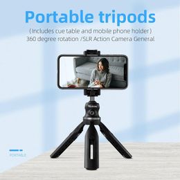 Tripods Lightweight Camera Phone Tripod Portable Adjustable Mount Holder For SLR Accessories Universal Removable 360 Degree Pan Tilt Loga22