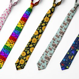 Fashion Colorful Novel Science Symbol Accessories Necktie High Quality 8cm Mens Ties Suit Business Wedding Casual