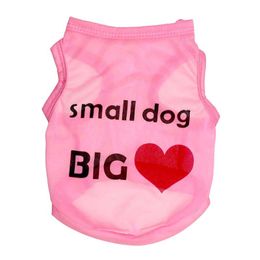 Summer Dog Clothes Soft and Breathable Dog Apparel Sublimation Printing Pet Shirts Cats Sleeveless Vest Cute Pets Clothing 5932 Q2