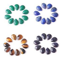 Natural Water Drop Labradoirte Crystal GemStone Faceted Cabochon 13x18mm Pendant Jewellery Making 30Pcs/lot BZ908