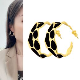 Wholesale Hoop Earrings Designer For Women 14k Gold Colour Stud Fashion C Shape Luxury Popular Charms Luxury Jewellery Christmas Gift Female Party Holiday Accessory