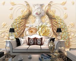 3D Wallpaper Mural Stereoscopic embossed animals stickers For Living Room Bedroom TV Background Decor Painting photo wallpapers 3d on the wall