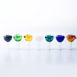 Headshop214 G049 Smoking Pipe Dome Dab Rig Bowl 14mm 18mm Male Colourful Glass Water Bong Bowls Tools