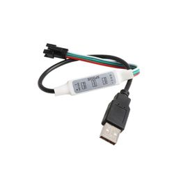 Strips WS2811 RGB Led Strip Controller USB/3Pin Snap-in JST Connector Mini 3 Keys For Pixel Light DC5V-24VLED