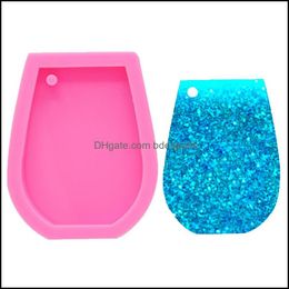 Diy Wine Tumbler Keychain Mold Sile Water Glasses Resin Cake Mod Crafts Tools Mods For Plaster Drop Delivery 2021 Baking Bakeware Kitchen D