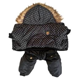 High Quality Dot Pattern Hooded Pet Dogs Winter Coat Thickness Dogs Clothes S to Xl Dogs Clothing 201102