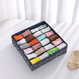 Storage Boxes & Bins Dormitory Closet Organiser For Socks Home Separated Organisers Underwear Box Bra Foldable Drawer 24 Grids