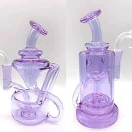 Vintage MJ Recycler Glass BONG Hookah Smoking Pipes Oil Burner with bowl or Banger can put customer LOGO by DHL UPS CNE