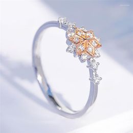 Wedding Rings Cute Women's Snowflake Female Chic Dainty Party Delicate Jewelry Size 5-11Wedding Edwi22