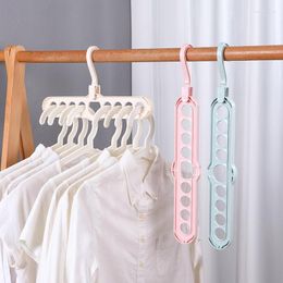 Laundry Bags 2 Pieces Magic Multi-port Support Hanger Clothes Drying Multifunction Rack Plastic Hangers Home Storage Space-saving