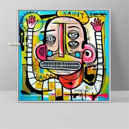 New Graffiti Street Art handmade Joachim Abstract Colourful Painting Canvas painting Wall Art Picture Home Decorative Living Room T200904